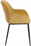 Обеденный стул La Forma (ex Julia Grup) Konna (Желтый,Горчичный/ Сталь,Фанера,Пена,Металл,Пенополиуретан)