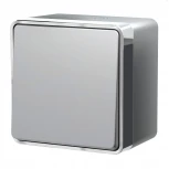 Выключатель одноклавишный влагозащищенный Gallant (серебряный) Werkel W5010206 (a052767)