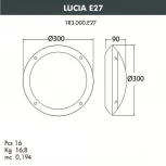Настенный светильник Fumagalli Lucia 1R3.000.000.AYE27OR1 (220V, круглые, IP66)