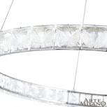 Подвесной светильник Arte Milano Venezia 311311/D600 NI (регулировка яркости, LED, 220V, хрусталь, пульт управления, на тросе, кольцо)