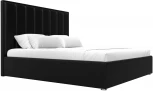 Кровать интерьерная Афродита 180 (Черный/Экокожа) Лига Диванов арт.120601