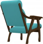 Кресло Вега 10 ткань бирюза, каркас орех от фабрики Mebelik