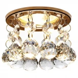 Встраиваемый точечный светильник Ambrella K205/2051 K2051 CL/G (220V, хрусталь)