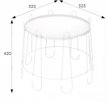 Столик кофейный SHT-CT6-2 белый муар от фабрики Mebelik