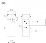 Встраиваемый точечный светильник SP-NUANCE-BUILT-FLAP-R35-7W Warm3000 (BK, 36 deg, 230V) (Arlight, IP40 Металл) 049901 (LED)