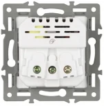 Механизм розетки с USB зарядкой SCT-MUAA-PL-BK (250V, 16A) (Arlight) 043734