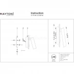 Настенный светильник (бра) Ios 176 3000К 9Вт IP 20 LED Maytoni Technical C175-WL-01-6W-W (220V, выключатель)