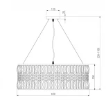 Подвесная люстра Eurosvet Lory 10116/8 золото/прозрачный хрусталь Strotskis