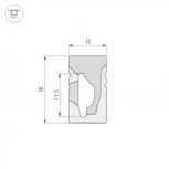 Силиконовый профиль WPH-FLEX-1018-SIDE-S10-50m WHITE (Arlight, Силикон) 040828