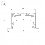 Профиль S2-LINIA69-F-2500 SEAMLESS BLACK (Алюминий) 033534 Arlight