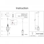 Подвесной светильник Maytoni Denver T447-PL-01-B