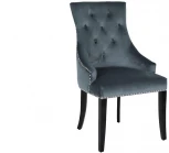 Обеденный стул Garda Decor 236-2K-БИРЮЗА-Riv87 (Черный/Бирюзовый)