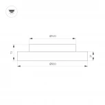 Потолочный светильник светодиодный SP-ESTELY-R800-60W Warm3000 (WH, 80 deg, 230V, TRIAC) (Arlight, IP20 Металл) 055588