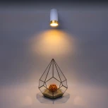 Точечный светильник накладной Wolta WSL-GU10/09WG под лампу GU10 Белый / Золотой LINEA