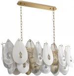 Подвесная люстра Odeon Light Cabochon 5050/14 золото/прозрачный/металл/стекло/фарфор/металл E14 14*40W