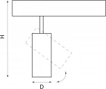 Трековый светильник однофазный 220V, димируемый Teta 205027 (LED)