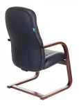 Кресло Бюрократ T-9923WALNUT-AV черный кожа полозья дерево