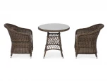 Обеденная группа плетеная, цвет коричневый 4SIS Эспрессо-80 R ECR2T1-3-SET brown