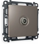 Комплект механизма Ambrella Volt TV розетки проходной ALFA MA643030 Темная бронза матовый 5-1000 MHz 4dB QUANT