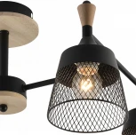 Потолочная люстра на штанге Reluce 01492-0.3-04 BK+WOOD (220V)