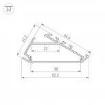 Профиль KLUS-P45.30-2000 ANOD (Алюминий) 025469 Arlight
