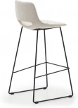 Zahara Барный стул бежевый с черными стальными ножками 76 см La Forma (ex Julia Grup) арт.148498