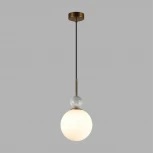 Подвесной светильник Odeon Light Lolla 4359/1A бронзовый/белый/камень/металл IP20 E14 40W 220V