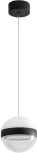Подвесной светильник Odeon Light Roni 5075/9L черный/прозрачн./молочный/металл/акрил LED 9W 4000K 480лм (220V, на проводе, шар)