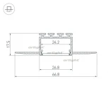 Профиль PLS-F-HIDE-2000 (Алюминий) 023962 Arlight