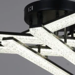 Потолочная люстра светодиодная на штанге с пультом регулировкой яркости и цветовой температуры Reluce 03749-3.3-06C BK (220V)