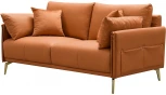 Диван ESF CALIFORNIA NAPPA SF002 (2-х местный) коричневый 6606/Кожа