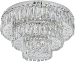 Потолочная люстра ярусная Escada Sublime 561/A LED 72Вт+4х40Вт Е14, 3000-6000К, ПДУ, изменение цветовой температуры, металл/хрусталь, хром/прозрачный (регулировка яркости, 220V)
