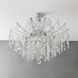 Потолочная люстра каскадная на штанге Citilux Селена CL302180 (220V, хрусталь)