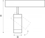 Трековый светильник однофазный 220V, димируемый Teta 205017 (LED)