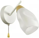 Бра с выкл. Kendra 5210/1W белый, бежевый E14 40W Lumion