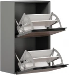 Обувница Флекс, Оникс Серый/Белый/Вяз дымчатый, Любимый дом