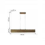 Подвесной линейный светодиодный светильник дерево орех Favourite Officium 2109-15P