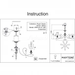 Подвесная люстра Maytoni Sabina RC145-PL-07-MG
