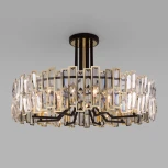 Потолочная люстра Wi-Fi на штанге Bogate's Zolletta 339/8 Strotskis Smart (313/8) (220V, хрусталь, управление смартфоном, голосовое управление, умный дом - Minimir Home, Алиса, Маруся, Салют, круглые)