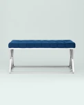 Банкетка Stool Group ИНСИГНИЯ велюр синий сталь серебро УТ000001484