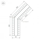 Угол SL-LINIA32-FANTOM-135 (Металл) 030093 Arlight