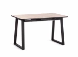 Стол MALTIDO ЛДСП/HPL/металл, 130 х 75+30 75 см, Дуб Вотан/чёрный Tetchair 19745