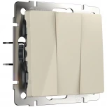 Выключатель трехклавишный (слоновая кость) Werkel W1130003 (a051488)