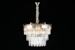 Подвесная люстра каскадная Aployt Mariz APL.813.03.09 (220V, хрусталь, на цепи)