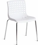 Стул SKALBERG (mod. C-084-A) / 1 шт. в упаковке (Металл,Пластик /Белый,Хром)
