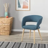 Стул R-Home Hugs синий/нат.дуб