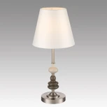 Настольная лампа Lumion Kentuki 8283/1T никель/белый, металл/керамика/текстиль Е14 1*40W 220V