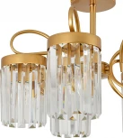 Потолочная люстра на штанге Escada Lofoyi 2116/5P 5x40Вт E14, металл/хрусталь, шампань, прозрачный хрусталь (220V)