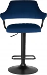 Стул барный DOBRIN CHARLY BLACK (синий велюр (MJ9-117)) 5019_BlackBase-LM BLACK, цвет сиденья синий (MJ9-117), основания черный