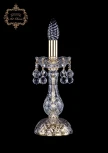 Интерьерная настольная лампа Art Classic 12.26 12.26.1-26.Gd.B (220V, хрусталь, подвески, подсвечник, свеча)